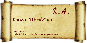 Kasza Alfréda névjegykártya